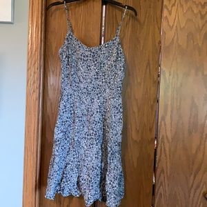 Navy blue spaghetti strap dress